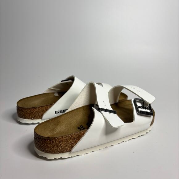Birkenstock Men’s Arizona Two Strap Sandals in White main image 7